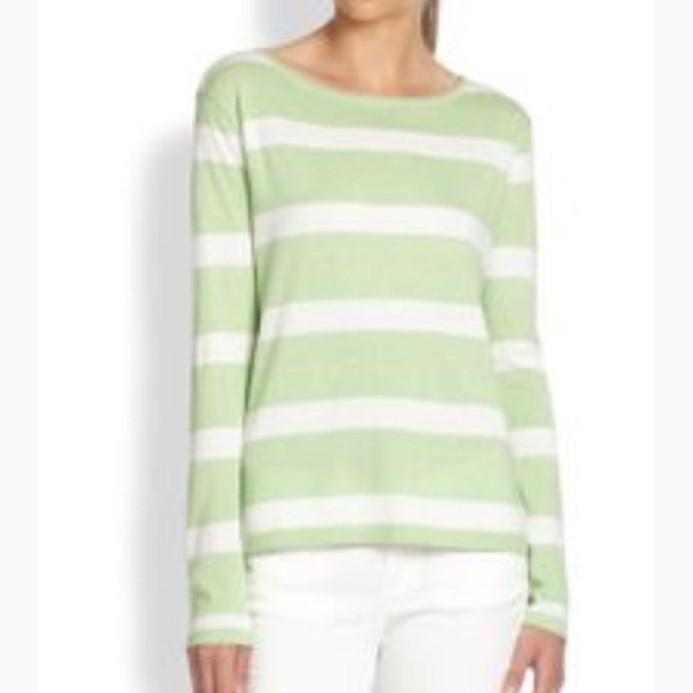 Joie Kelia Cotton Silk Cashmere Striped Sweater